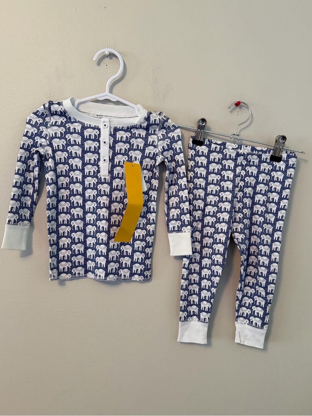 Roller Rabbit Navy Elephant Print Pajama Set